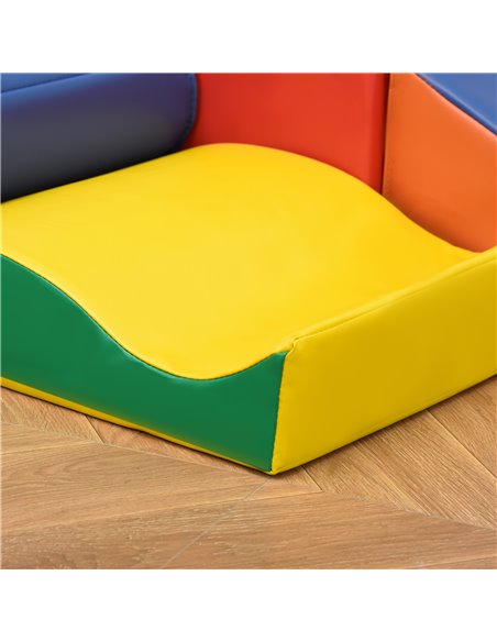 HOMCOM 7 Piece Soft Play Blocks Kids Climb and Crawl Gym Toy Foam Building and Stacking Blocks Non-Toxic Learning Play Set Educa - pic 69908 | FastDaddyshop