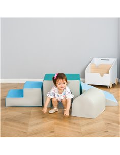 HOMCOM Kids 4-piece Soft Play Set Baby Foam Climber, Multicoloured 3D0-009 2