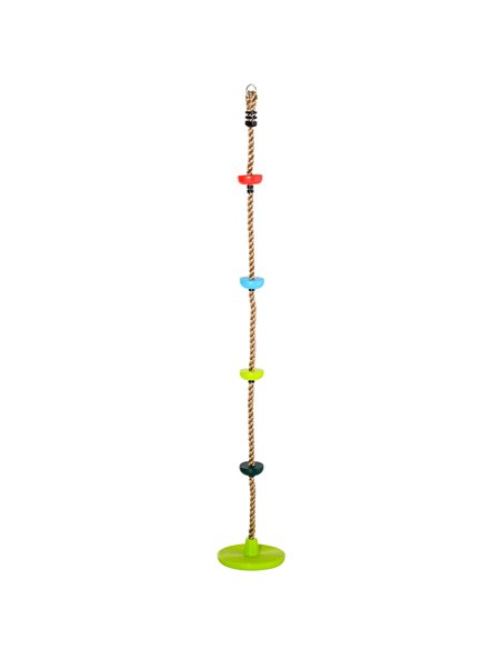 HOMCOM Climbing Rope with Disc Swings and Platforms, Multicolour Outdoor Playset for Backyard Playground 344-022 - pic 69946 | FastDaddyshop