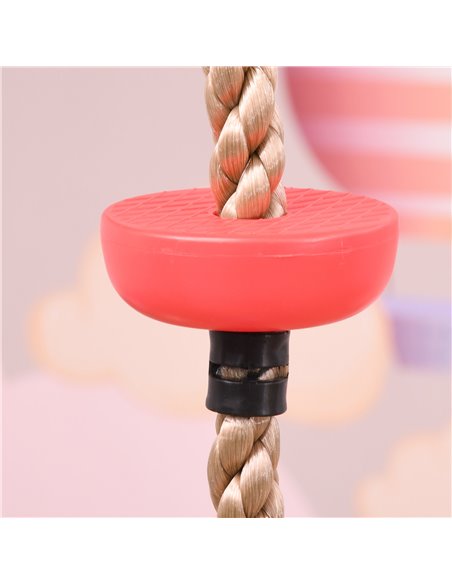 HOMCOM Climbing Rope with Disc Swings and Platforms, Multicolour Outdoor Playset for Backyard Playground 344-022 - pic 69953 | FastDaddyshop