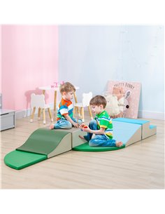 HOMCOM 6-piece Soft Play, Climb and Crawl Foam, Multicoloured 3D0-016V00MX 2