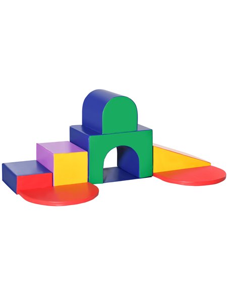 HOMCOM 7-piece Soft Play, Climb and Crawl Foam, Multicoloured 3D0-012V00MX - pic 69964 | FastDaddyshop