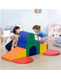 HOMCOM 7-piece Soft Play, Climb and Crawl Foam, Multicoloured 3D0-012V00MX 2
