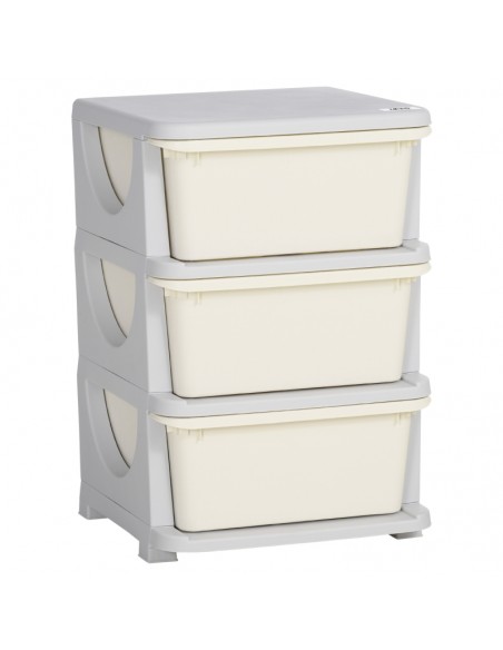 Zonekiz Kids Storage Units, Dresser with 3 Drawers White - pic 6999 | FastDaddyshop