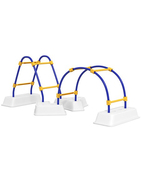 Outsunny Kids Climber with Climbing Arch, Triangle Climber for Indoor Outdoor Use, for Toddlers 3-6 Years Old, Blue 34D-001V00BU - pic 70000 | FastDaddyshop