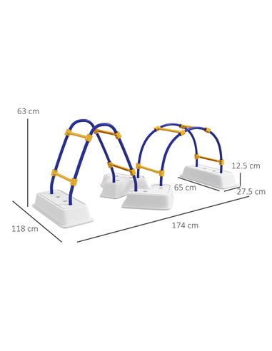 Outsunny Kids Climber with Climbing Arch, Triangle Climber for Indoor Outdoor Use, for Toddlers 3-6 Years Old, Blue 34D-001V00BU
