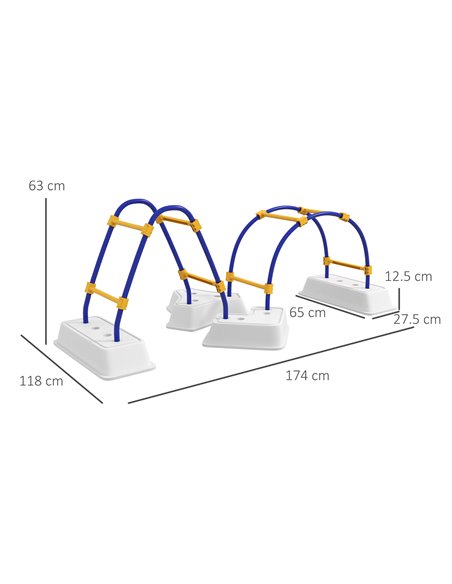 Outsunny Kids Climber with Climbing Arch, Triangle Climber for Indoor Outdoor Use, for Toddlers 3-6 Years Old, Blue 34D-001V00BU - pic 70002 | FastDaddyshop