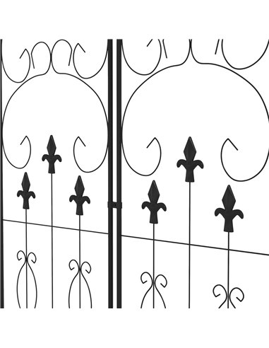 Outsunny Metal Trellis Set of 2, Garden Trellis for Climbing Plants Support Frames, Scrolls Design 84H-056V00BK