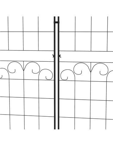 Outsunny Metal Trellis Set of 2, Garden Trellis for Climbing Plants Support Frames, Floral Design 84H-052V00BK