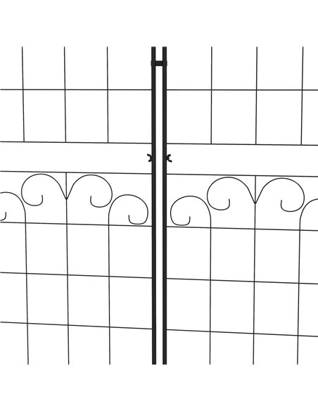 Outsunny Metal Trellis Set of 2, Garden Trellis for Climbing Plants Support Frames, Floral Design 84H-052V00BK - pic 70034 | FastDaddyshop