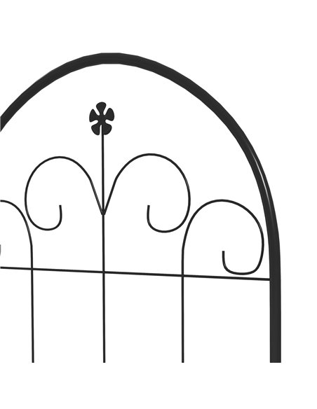 Outsunny Metal Trellis Set of 2, Garden Trellis for Climbing Plants Support Frames, Floral Design 84H-052V00BK - pic 70035 | FastDaddyshop