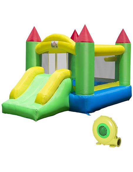 HOMCOM Inflatable Kids Bounce Jumper with Blower, Multicoloured 342-003 - pic 70045 | FastDaddyshop