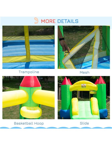 HOMCOM Inflatable Kids Bounce Jumper w/ Blower 342-003 - pic 70050 | FastDaddyshop