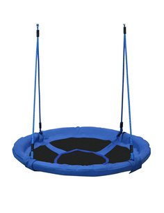 HOMCOM 40 Inch / 100 cm Tree Swing Round Kids Nest Swing Seat for Outdoor Backyard Garden Play Activity Blue 344-005