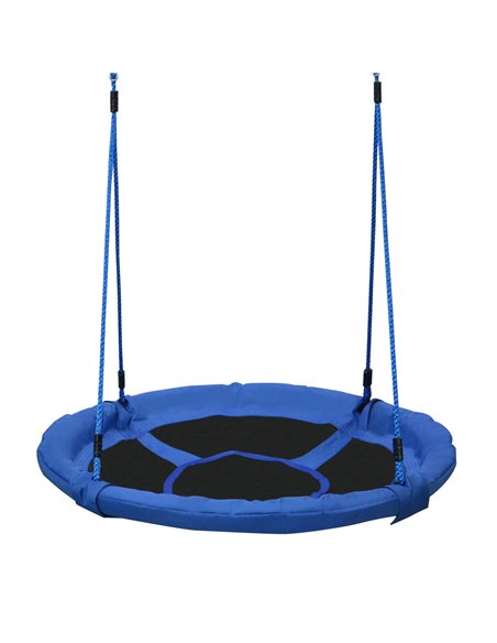 HOMCOM 40 Inch / 100 cm Tree Swing Round Kids Nest Swing Seat for Outdoor Backyard Garden Play Activity Blue 344-005 - pic 70081 | FastDaddyshop