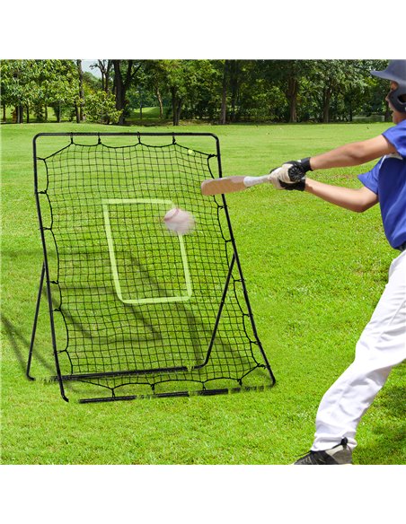 HOMCOM Football Rebounder Net Kids Adults Soccer  Game Spot Baseball Softball Training Aid Practise Target Strike Shot Goal Play - pic 70127 | FastDaddyshop