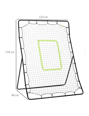 HOMCOM Football Rebounder Net Kids Adults Soccer  Game Spot Baseball Softball Training Aid Practise Target Strike Shot Goal Play