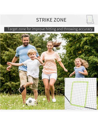 HOMCOM Football Rebounder Net Kids Adults Soccer  Game Spot Baseball Softball Training Aid Practise Target Strike Shot Goal Play