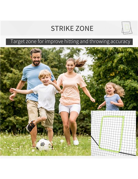 HOMCOM Football Rebounder Net Kids Adults Soccer  Game Spot Baseball Softball Training Aid Practise Target Strike Shot Goal Play - pic 70129 | FastDaddyshop