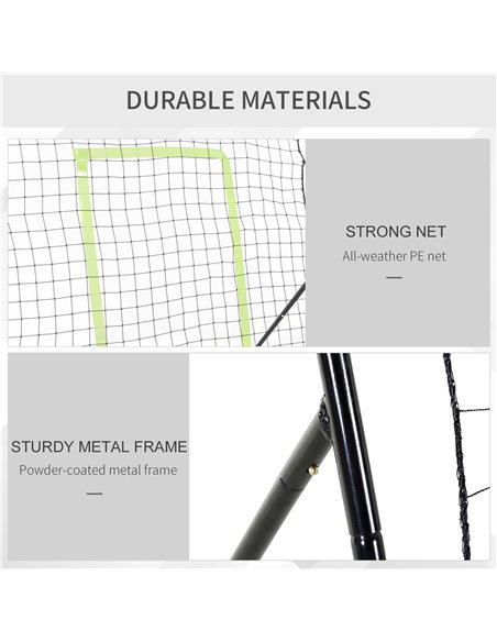 HOMCOM Football Rebounder Net Kids Adults Soccer  Game Spot Baseball Softball Training Aid Practise Target Strike Shot Goal Play - pic 70130 | FastDaddyshop