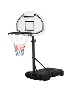 HOMCOM Basketball Stand 94-123cm Basket Height Adjustable Hoop For Kids Adults Suitable for Pool Side A61-001