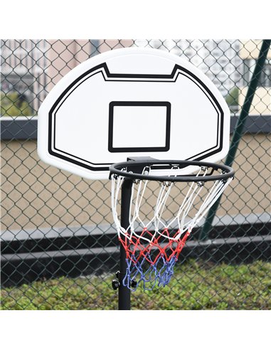 HOMCOM Basketball Stand 94-123cm Basket Height Adjustable Hoop For Kids Adults Suitable for Pool Side A61-001