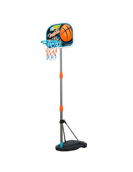 HOMCOM Kids Basketball Hoop Stand, Height Adjustable, Aluminium with Ball, Encourages Active Play 341-039 - pic 70187 | FastDaddyshop