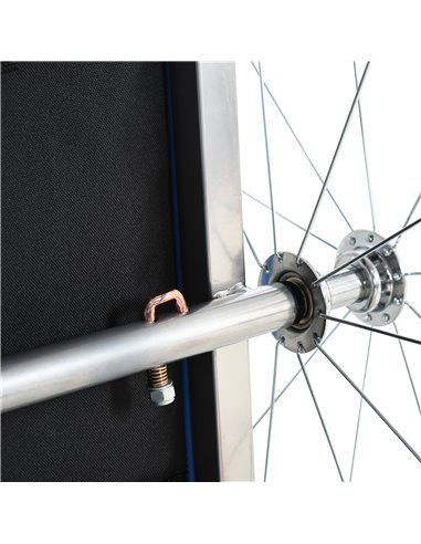 HOMCOM 2 Seat Bike Trailer Bicycle wagon for Kids Child Steel Frame Safety Harness Seat Carrier Blue White 130 x 76 x 88 cm 440-