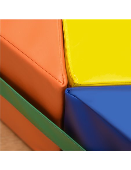 HOMCOM 7 Piece Kids Soft Play Set Interlocking Toddler Foam Play Mat Comfortable Cushiony Floor Puzzle Indoor Outdoor Active Pla - pic 70251 | FastDaddyshop