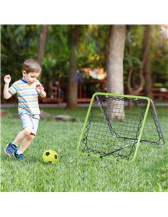 HOMCOM Football Training Net, Soccer Kickback Target Goal Net, Multicoloured A90-221 2