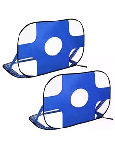 HOMCOM 2-in-1 Pop Up Football Goal Nets for Kids, Garden Outdoor Sports and Practice Target A62-014