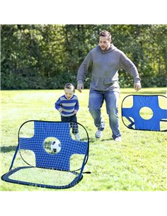 HOMCOM 2-in-1 Pop Up Football Goal Nets for Kids, Garden Outdoor Sports and Practice Target A62-014 2