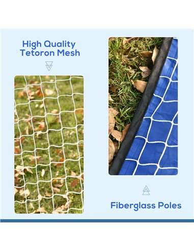HOMCOM 2-in-1 Pop Up Football Goal Nets for Kids, Garden Outdoor Sports and Practice Target A62-014