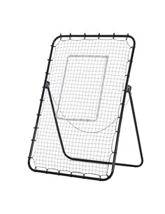 HOMCOM Football Training Rebounder Net, Adjustable Kickback Soccer Goal, Foldable for Kids & Adults, Black A90-253