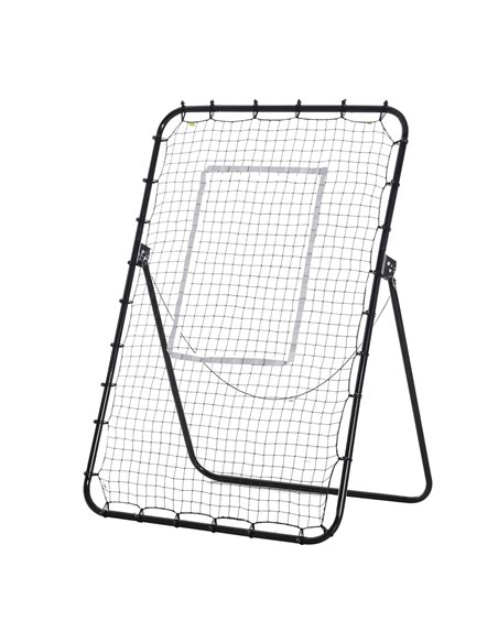 HOMCOM Football Training Rebounder Net, Adjustable Kickback Soccer Goal, Foldable for Kids & Adults, Black A90-253 - pic 70369 | FastDaddyshop