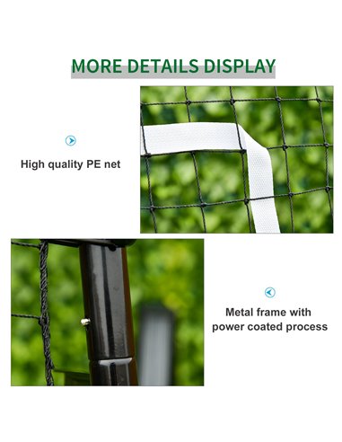 HOMCOM Football Training Rebounder Net, Adjustable Kickback Soccer Goal, Foldable for Kids & Adults, Black A90-253