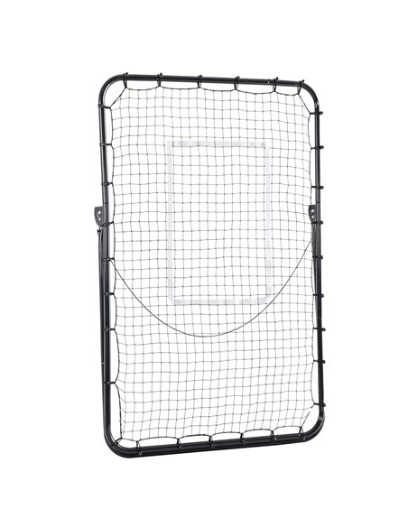 HOMCOM Football Training Rebounder Net, Adjustable Kickback Soccer Goal, Foldable for Kids & Adults, Black A90-253 - pic 70375 | FastDaddyshop