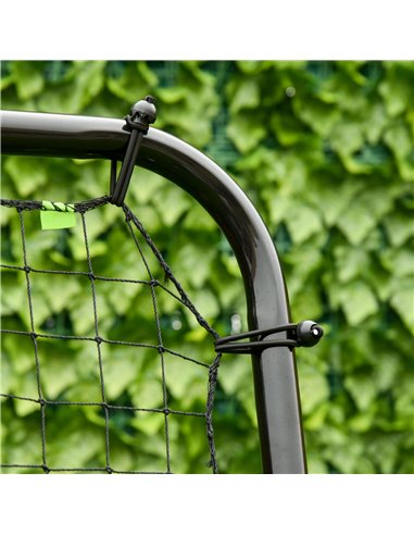HOMCOM Football Training Rebounder Net, Adjustable Kickback Soccer Goal, Foldable for Kids & Adults, Black A90-253