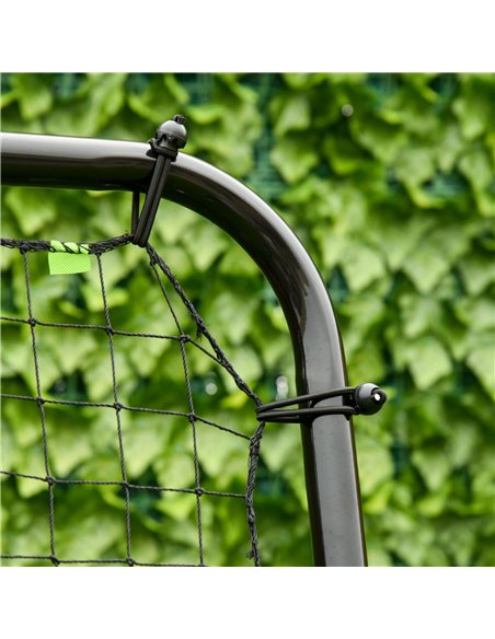 HOMCOM Football Training Rebounder Net, Adjustable Kickback Soccer Goal, Foldable for Kids & Adults, Black A90-253 - pic 70376 | FastDaddyshop