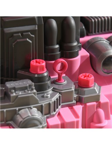 HOMCOM Kids Truck Engine Toy Set, with Horn, Light, Car Key, for Ages 3-5 Years - Pink 350-128V00PK