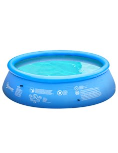 Outsunny 274cm x 76cm Inflatable Family Swimming Pool, Blue 848-025BU