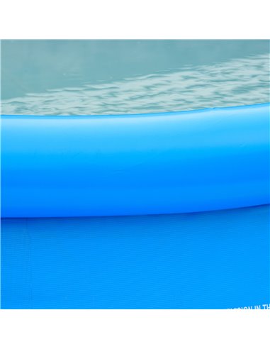 Outsunny Inflatable Family Swimming Pool, Family-Sized Round Paddling Pool w/ Hand Pump for Kids, Adults, Outdoor, Garden, 274cm