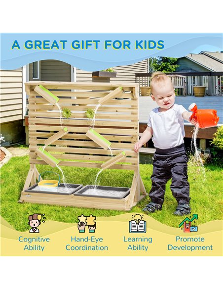 Outsunny Outdoor Kids Running Water and Sand Playset, with 18 Accessories 343-055V00ND - pic 70465 | FastDaddyshop