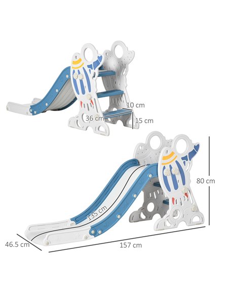 AIYAPLAY Freestanding Kids Slide, Indoor Space Theme Baby Slide for Toddlers 1.5-3 Years, Blue 331-035V00BU - pic 70479 | FastDaddyshop
