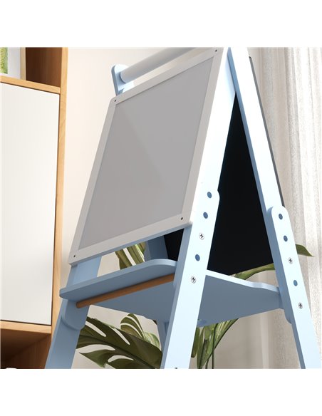 AIYAPLAY Art Easel for Kids with Paper Roll, Height Adjustable Double-Sided Whiteboard Chalkboard, 3 in 1 Easel, for Ages 3-6 Ye - pic 70493 | FastDaddyshop