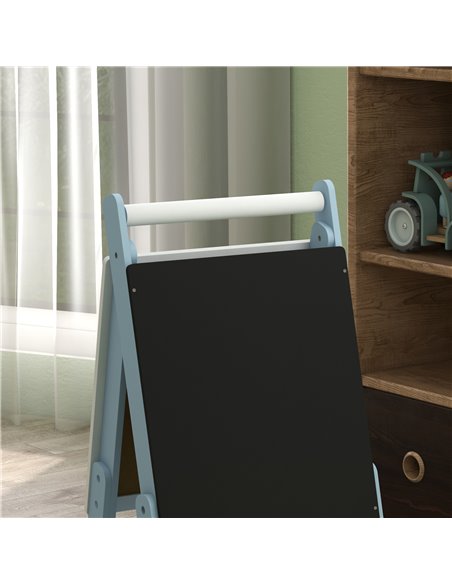 AIYAPLAY Art Easel for Kids with Paper Roll, Height Adjustable Double-Sided Whiteboard Chalkboard, 3 in 1 Easel, for Ages 3-6 Ye - pic 70494 | FastDaddyshop