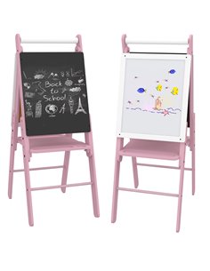 AIYAPLAY Art Easel for Kids with Paper Roll, Height Adjustable, Pink 3B0-008V00PK