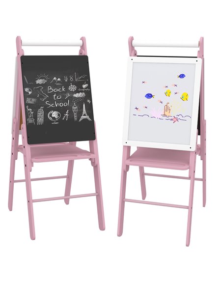 AIYAPLAY Art Easel for Kids with Paper Roll, Height Adjustable, Pink 3B0-008V00PK - pic 70495 | FastDaddyshop