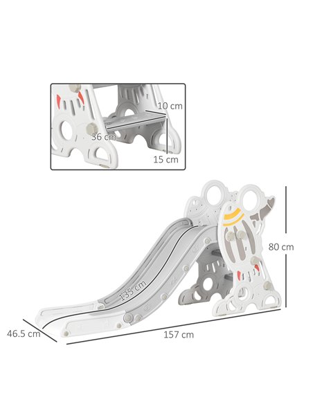 AIYAPLAY Space Theme Kids Slide, Indoor Freestanding Slide for Toddlers Ages 1.5-3 Years, Grey 331-035V00GY - pic 70506 | FastDaddyshop