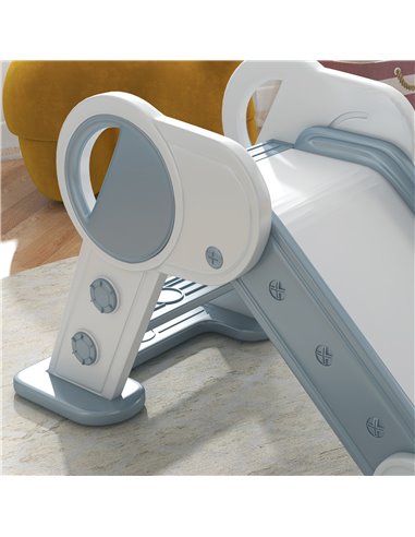 AIYAPLAY Foldable Kids Slide Indoor, Freestanding Baby Slide for 1.5-3 Years Old, Grey 331-039V00GY